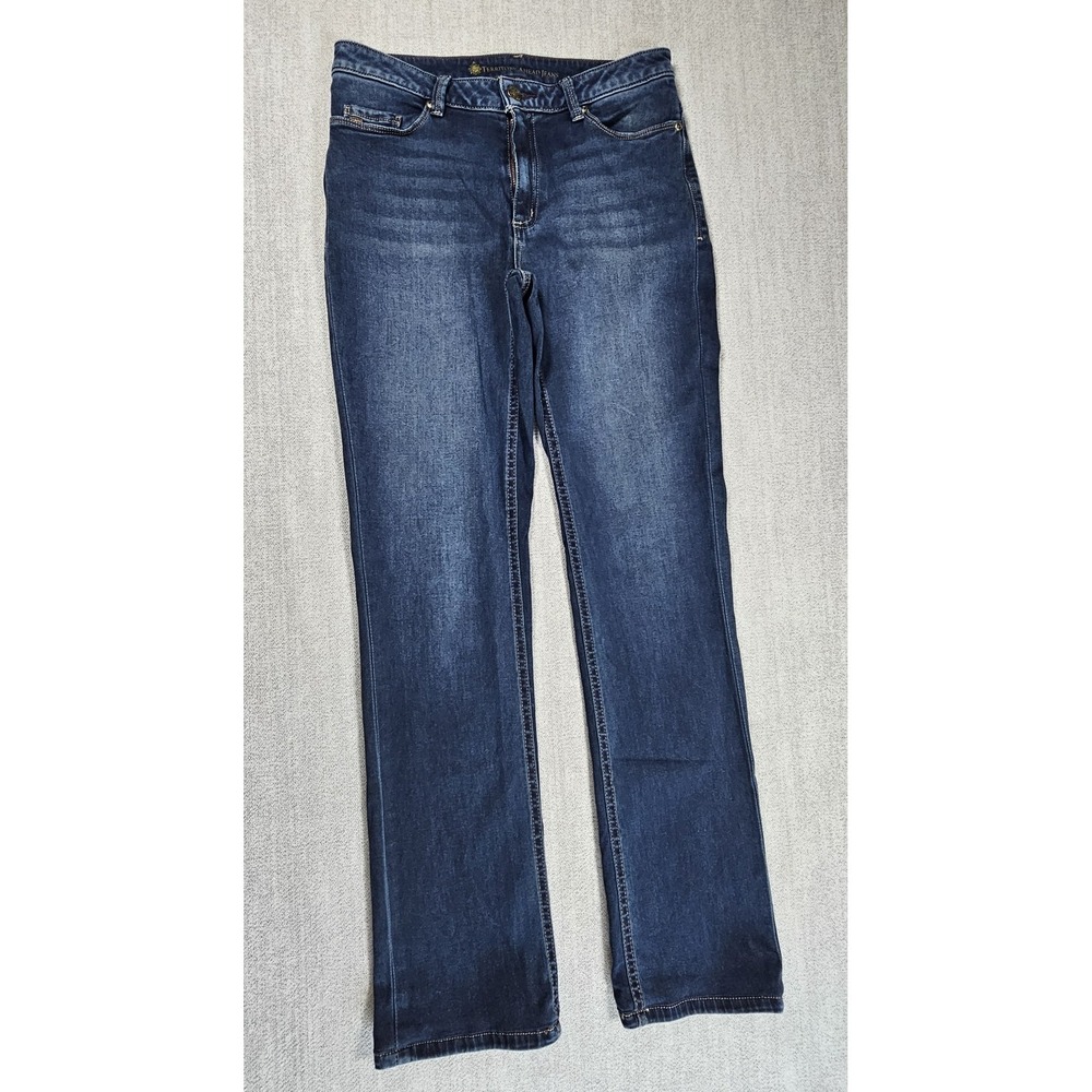 Territory Ahead Jeans Women's 6 Blue Denim Dark Wash Slim Leg Stretch Outdoor